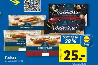Lidl Pølser tilbud