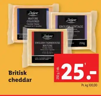 Lidl Britisk cheddar tilbud