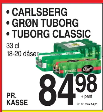 ABC Lavpris CARLSBERG • GRØN TUBORG • TUBORG CLASSIC tilbud