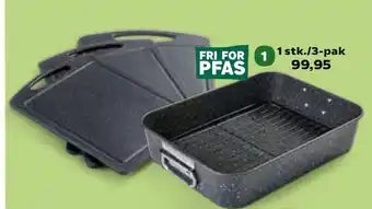 Kvickly Bradepande med rist eller skærebræt 3-pak tilbud