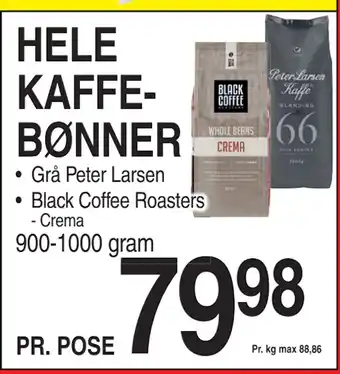ABC Lavpris HELE KAFFEBØNNER tilbud