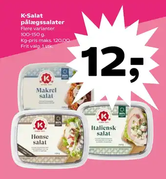 Kvickly K-Salat pålægssalater tilbud
