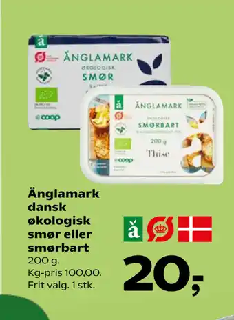 Kvickly Änglamark dansk økologisk smør eller smørbart tilbud