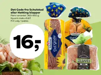 SuperBrugsen Det Gode fra Schulstad eller Hatting klapper tilbud