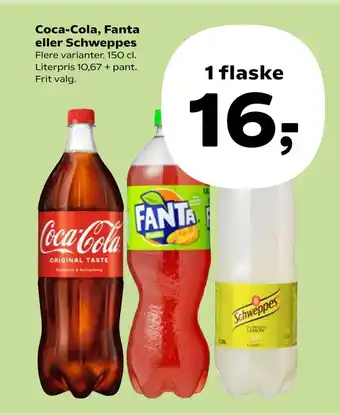 SuperBrugsen Coca-Cola, Fanta eller Schweppes tilbud
