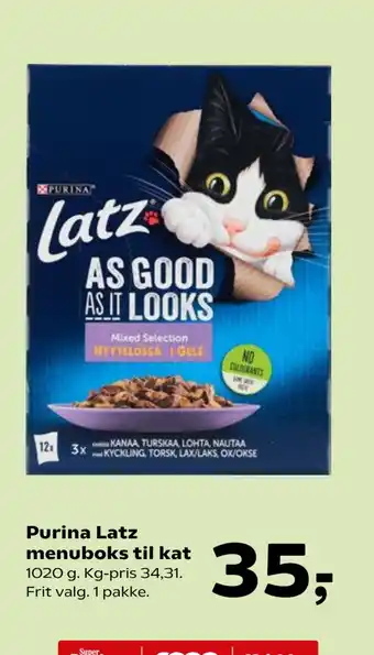 Kvickly Purina Latz menuboks til kat tilbud