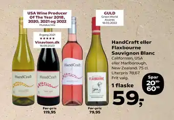 SuperBrugsen HandCraft eller Flaxbourne Sauvignon Blanc tilbud
