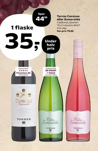 SuperBrugsen Torres Coronas eller Esmeralda tilbud