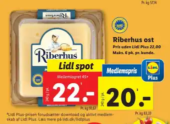 Lidl Riberhus ost tilbud