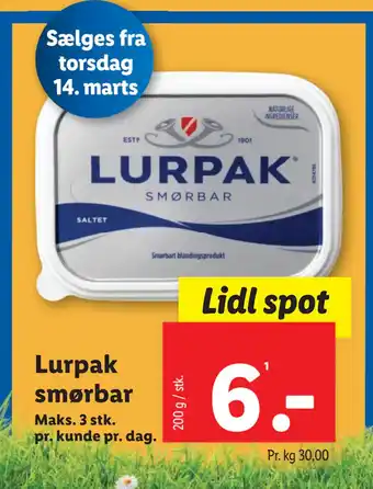 Lidl Lurpak smørbar tilbud