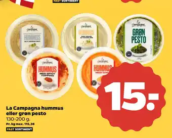 Netto La Campagna hummus eller grøn pesto tilbud