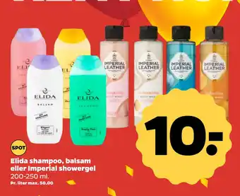 Elida shampoo, balsam eller Imperial showergel