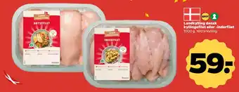 Netto Landkylling dansk kyllingefilet eller -inderfilet tilbud