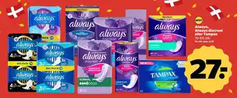 Netto Always, Always discreet eller Tampax tilbud