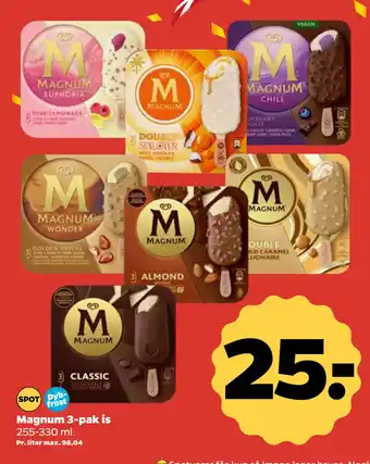 Netto Magnum 3-pak is tilbud