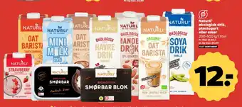Netto Naturli' økologisk drik, plantegurt eller smør tilbud