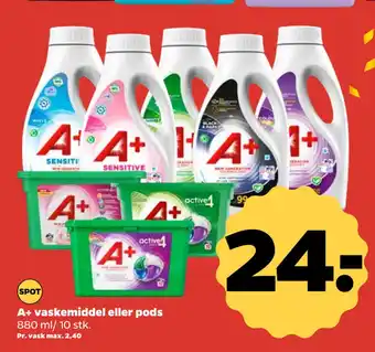 Netto A+ vaskemiddel eller pods tilbud