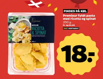 Netto Premieur fyldt pasta med ricotta og spinat tilbud
