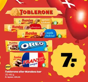 Netto Toblerone eller Marabou bar tilbud