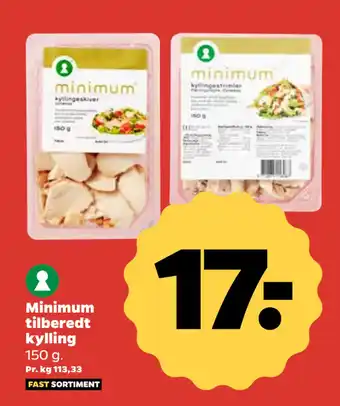 Netto Minimum tilberedt kylling tilbud