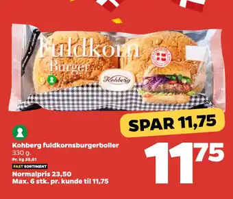 Netto Kohberg fuldkornsburgerboller tilbud