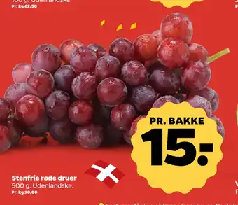 Netto Stenfrie røde druer tilbud