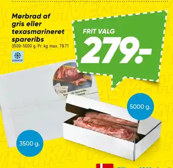 Bilka Mørbrad af gris eller texasmarineret spareribs tilbud
