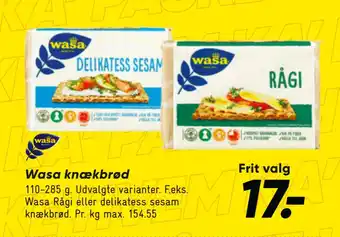 Bilka Wasa knækbrød tilbud
