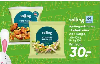 Bilka Kyllingestrimler, -kebab eller hot wings tilbud