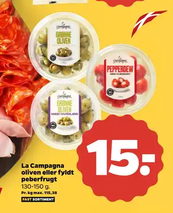 Netto La Campagna oliven eller fyldt peberfrugt tilbud