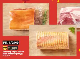 Netto Velsmag røget bacon eller hamburgerryg tilbud