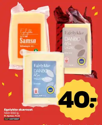 Netto Egelykke skæreost tilbud