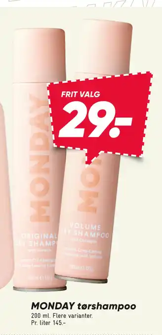 Bilka MONDAY tørshampoo tilbud