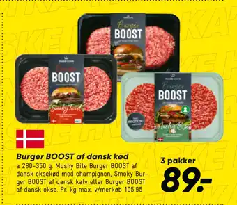 Bilka Burger BOOST af dansk kød tilbud