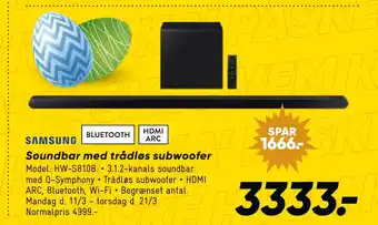 Bilka Soundbar med trådløs subwoofer tilbud