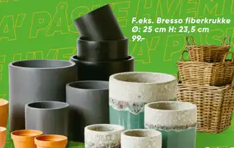 Bresso fiberkrukke Ø: 25 cm H: 23,5 cm