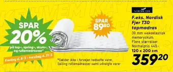 Bilka Nordisk Fjer T30 topmadras tilbud