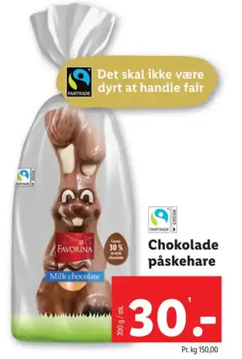 Lidl Chokolade påskehare tilbud