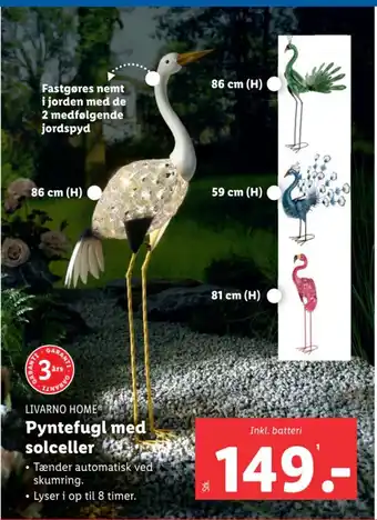 Lidl Pyntefugl med solceller tilbud