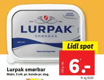 Lidl Lurpak smørbar tilbud