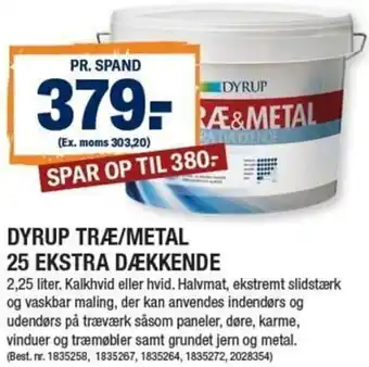 Stark Dyrup Træ/Metal 25 Ekstra Dækkende 2,25 Liter tilbud
