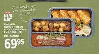 KALKUN CORDON BLEU ELLER FARSBRØD I VILDTSAUCE