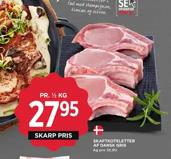 MENY SKAFTKOTELETTER AF DANSK GRIS tilbud
