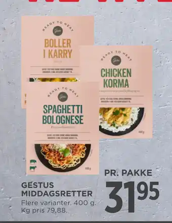 MENY GESTUS MIDDAGSRETTER tilbud