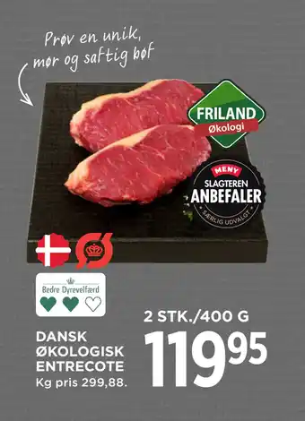MENY DANSK ØKOLOGISK ENTRECOTE tilbud
