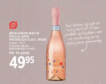 MENY ØKOLOGISK BACIO DELLA LUNA PROSECCO D.O.C. ROSÉ tilbud