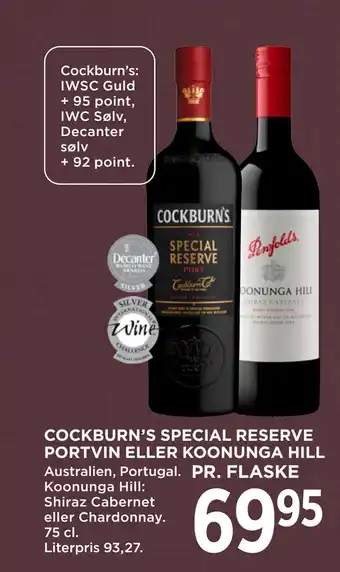 COCKBURN’S SPECIAL RESERVE PORTVIN ELLER KOONUNGA HILL