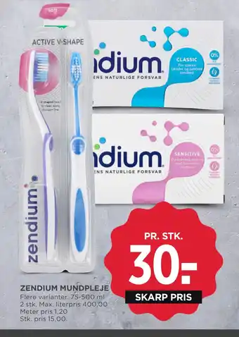 MENY ZENDIUM MUNDPLEJE tilbud
