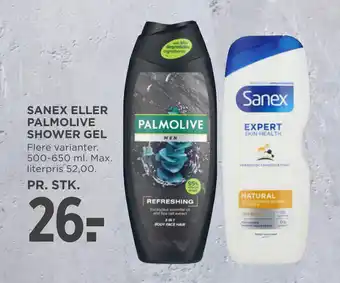 MENY SANEX ELLER PALMOLIVE SHOWER GEL tilbud
