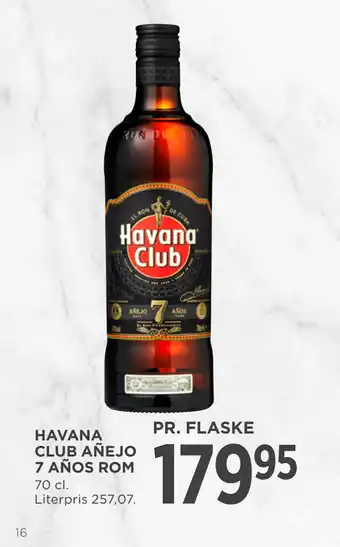 MENY HAVANA CLUB AÑEJO 7 AÑOS ROM tilbud
